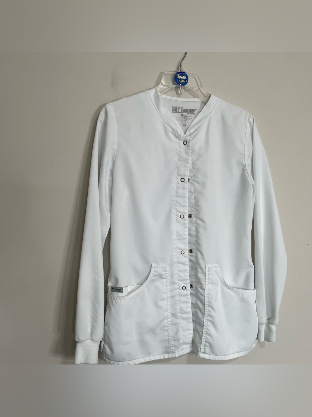 Grey's Anatomy Scrub White Medical Jacket~ Sz XS‎ Medical Staff